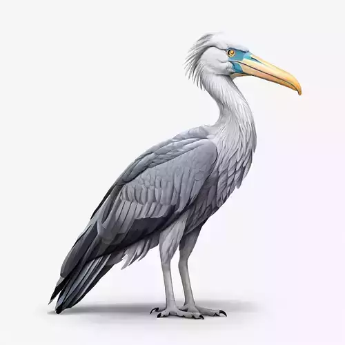 Realistic Shoebill Stork 3D Model