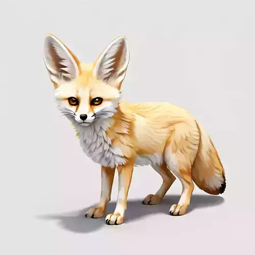 Realistic Fennec Fox 3D Model Low-poly 3D model