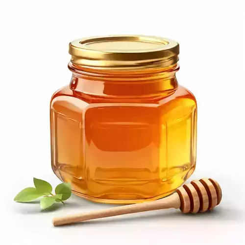 Realistic Honey Jar with Dipper