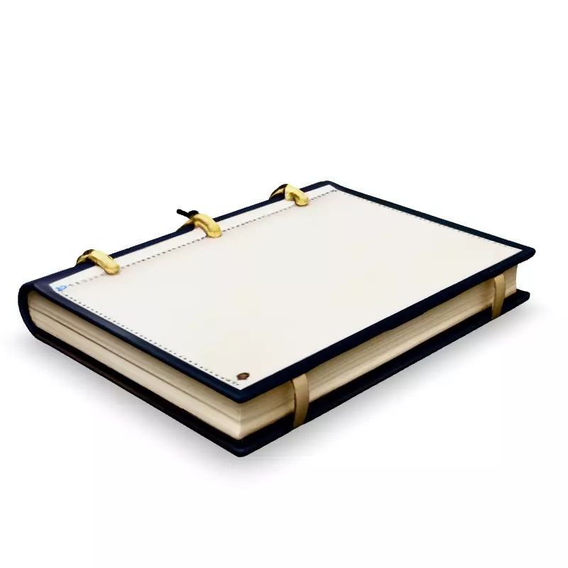 Realistic Leather Bound Notebook 3D Model Low-poly 3D model_4