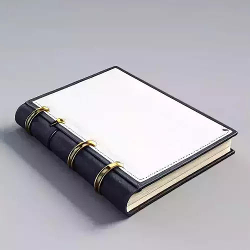 Realistic Leather Bound Notebook 3D Model Low-poly 3D model