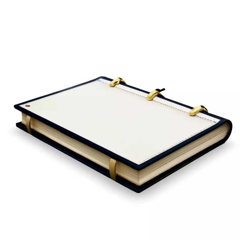 Realistic Leather Bound Notebook 3D Model Low-poly 3D model_5