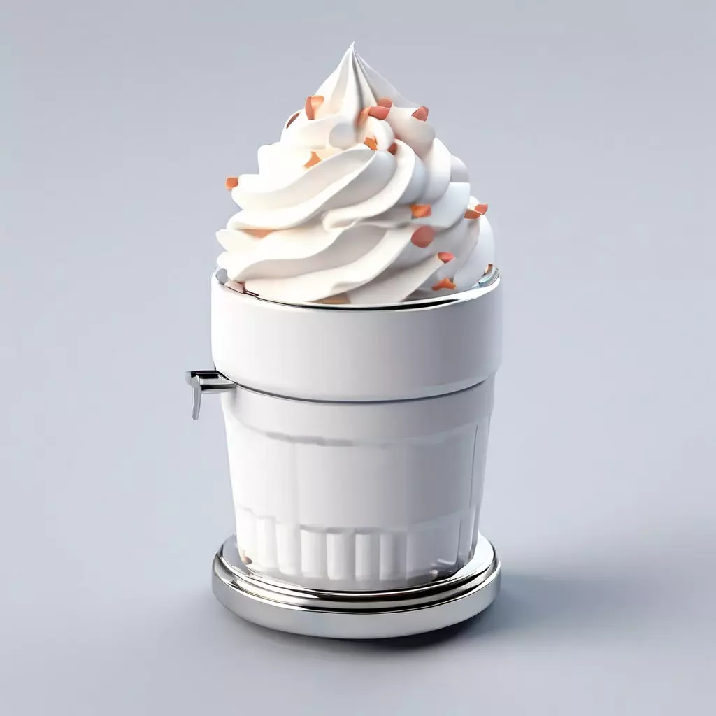 Realistic Whipped Cream Dispenser 3D Model Low-poly 3D model_0