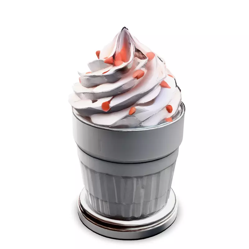 Realistic Whipped Cream Dispenser 3D Model Low-poly 3D model_5