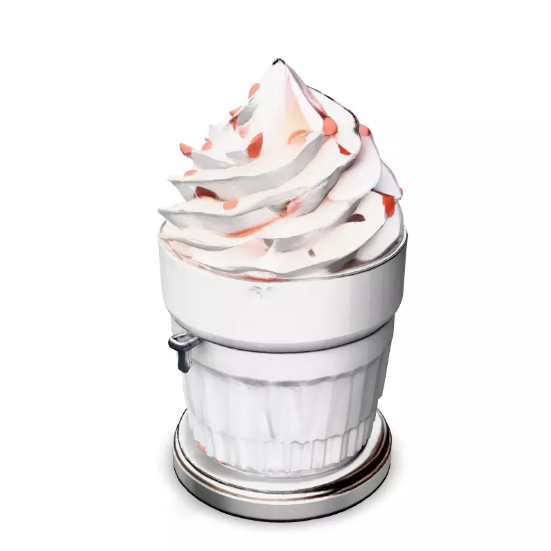 Realistic Whipped Cream Dispenser 3D Model Low-poly 3D model_4