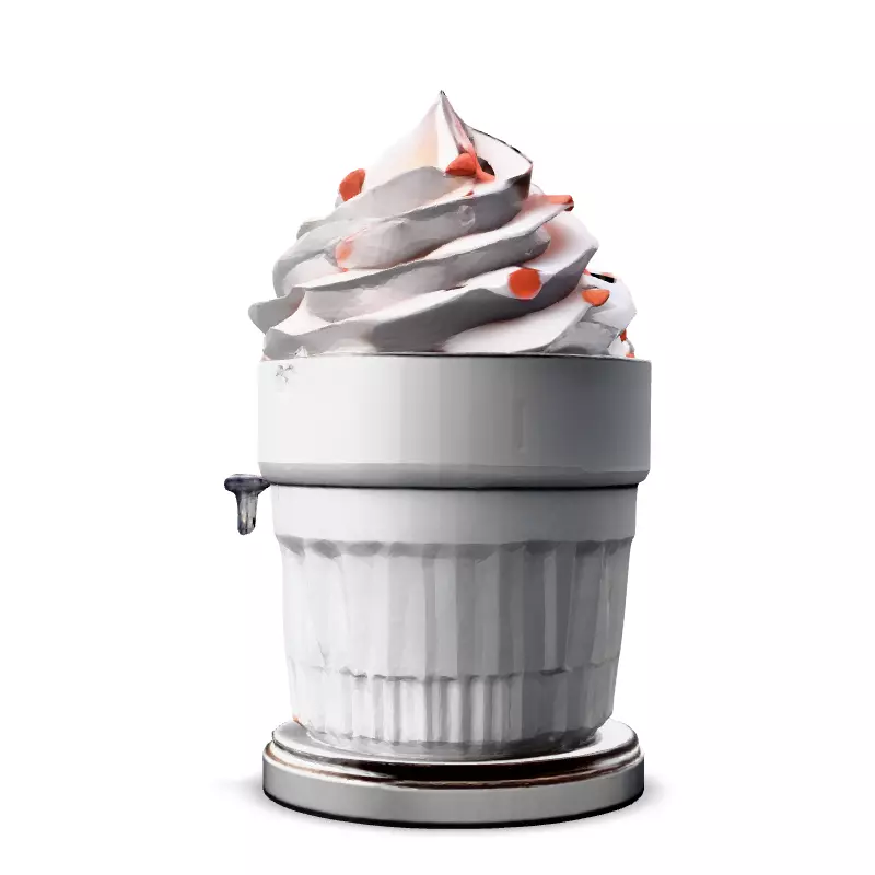 Realistic Whipped Cream Dispenser 3D Model Low-poly 3D model_6