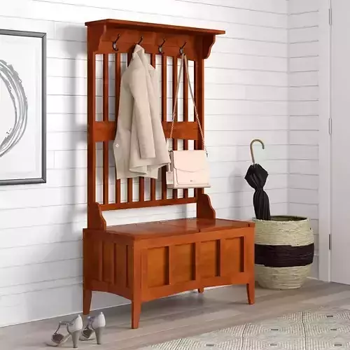 Hunton Hall Tree Wide with Bench