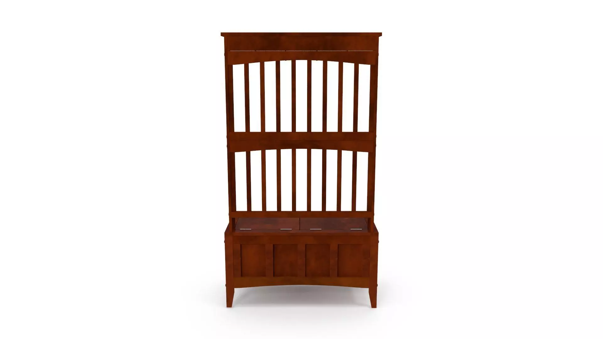 Hunton Hall Tree Wide with Bench 3D model_5