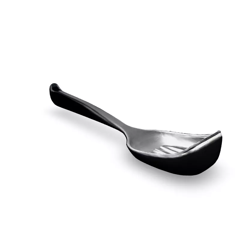 Realistic Metal Slotted Spatula 3D Model Low-poly 3D model_2