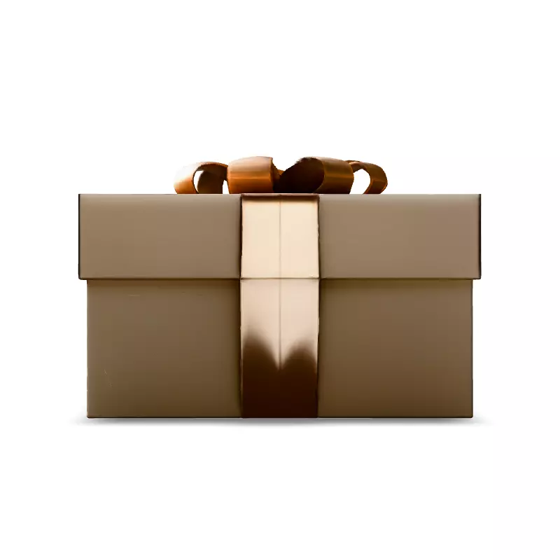 Elegant Gold Gift Box 3D Model Low-poly 3D model_6