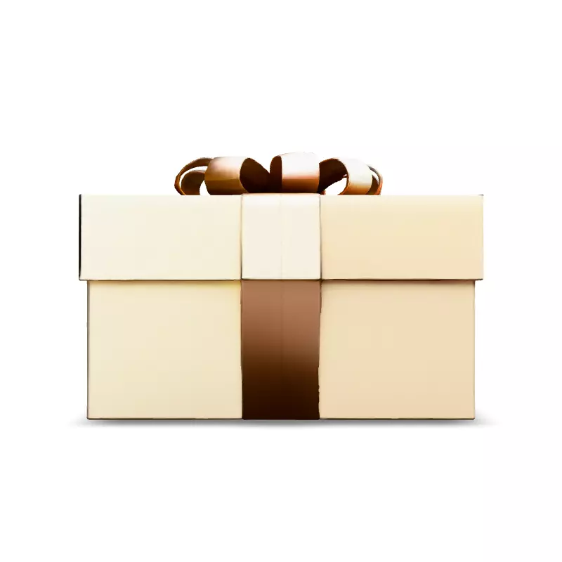 Elegant Gold Gift Box 3D Model Low-poly 3D model_3