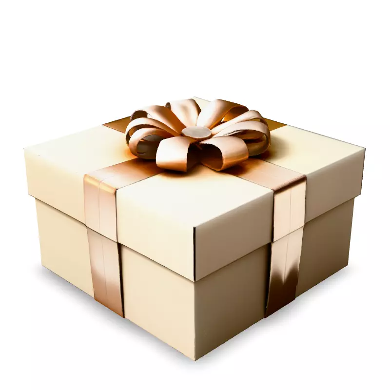Elegant Gold Gift Box 3D Model Low-poly 3D model_4