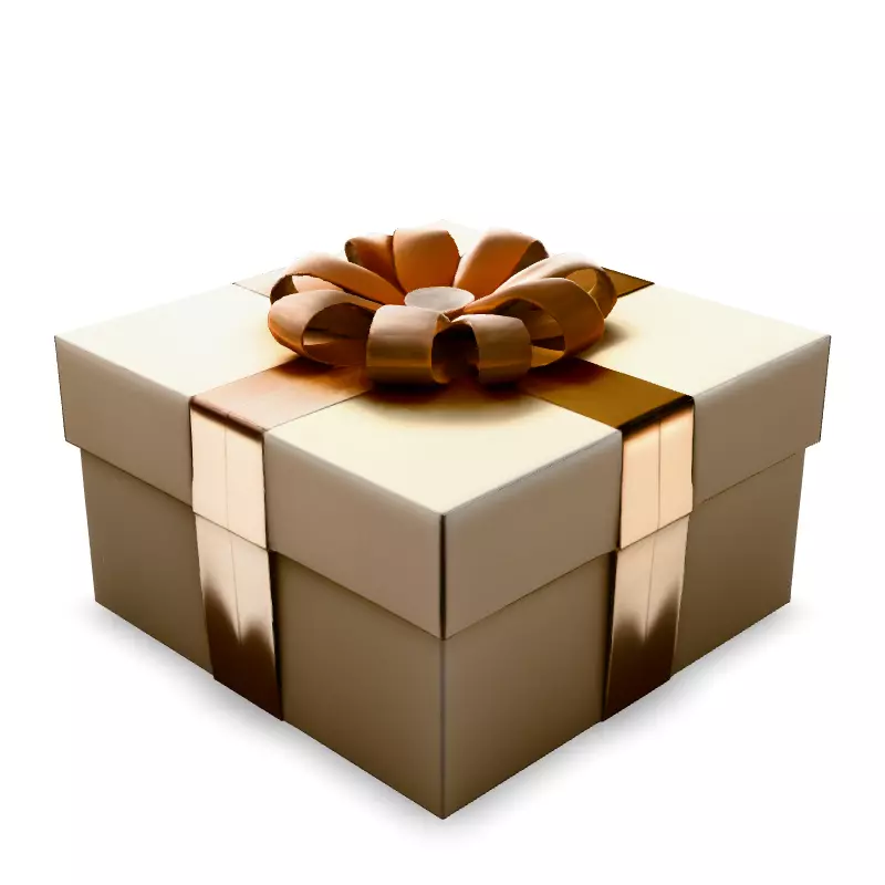 Elegant Gold Gift Box 3D Model Low-poly 3D model_5