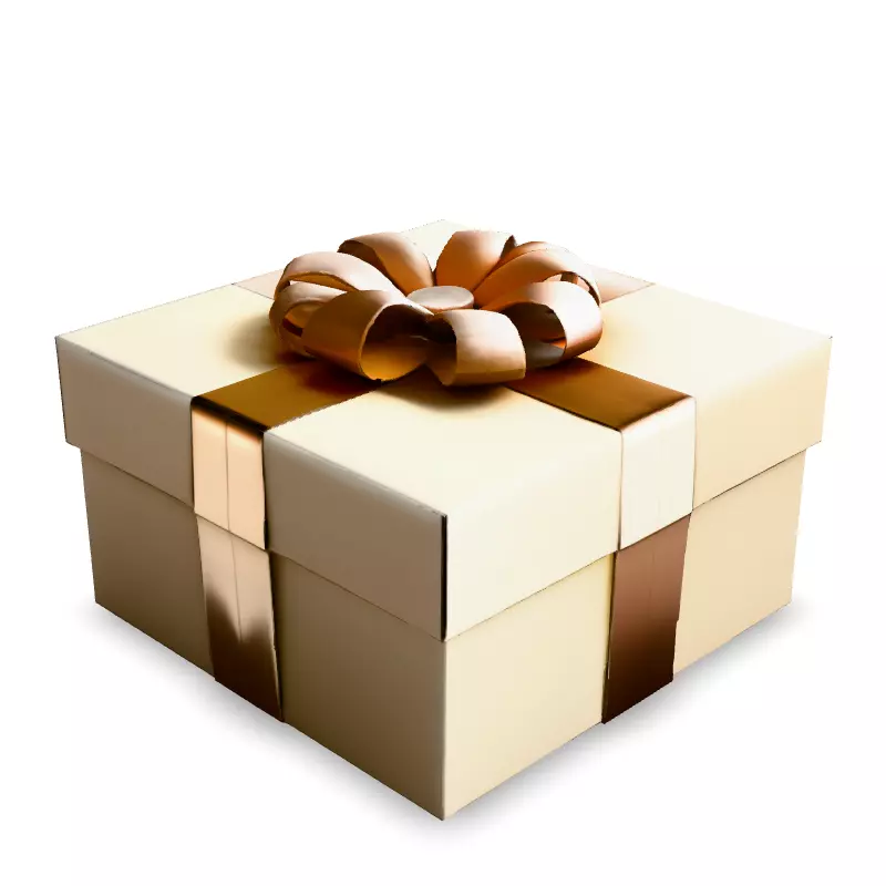 Elegant Gold Gift Box 3D Model Low-poly 3D model_2