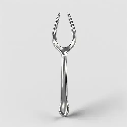 Realistic Silver TwoPronged Fork