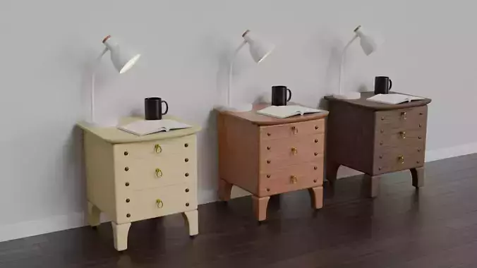 Nightstand Set 3D model