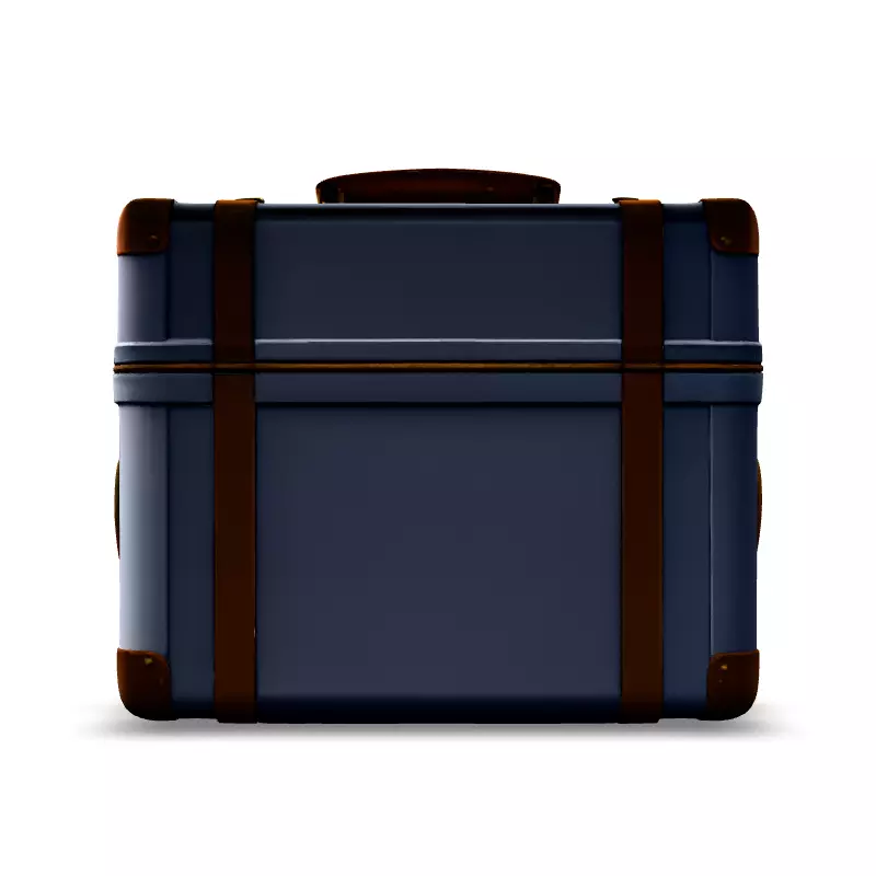 Vintage Metal Suitcase 3D Model Low-poly 3D model_6