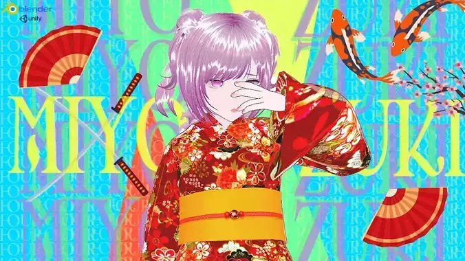 Anime Style - Traditional Girl Miyozuki