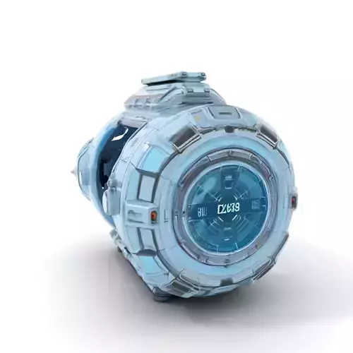 Futuristic Capsule Console Model Pack Low-poly 3D model