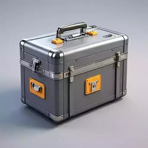 Realistic Metal Suitcase 3D Model