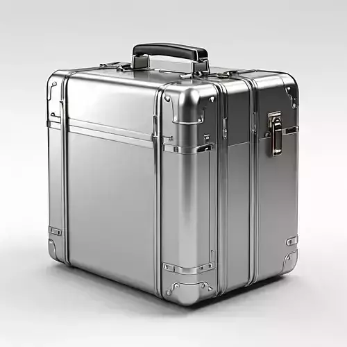 Realistic Metal Suitcase 3D Model