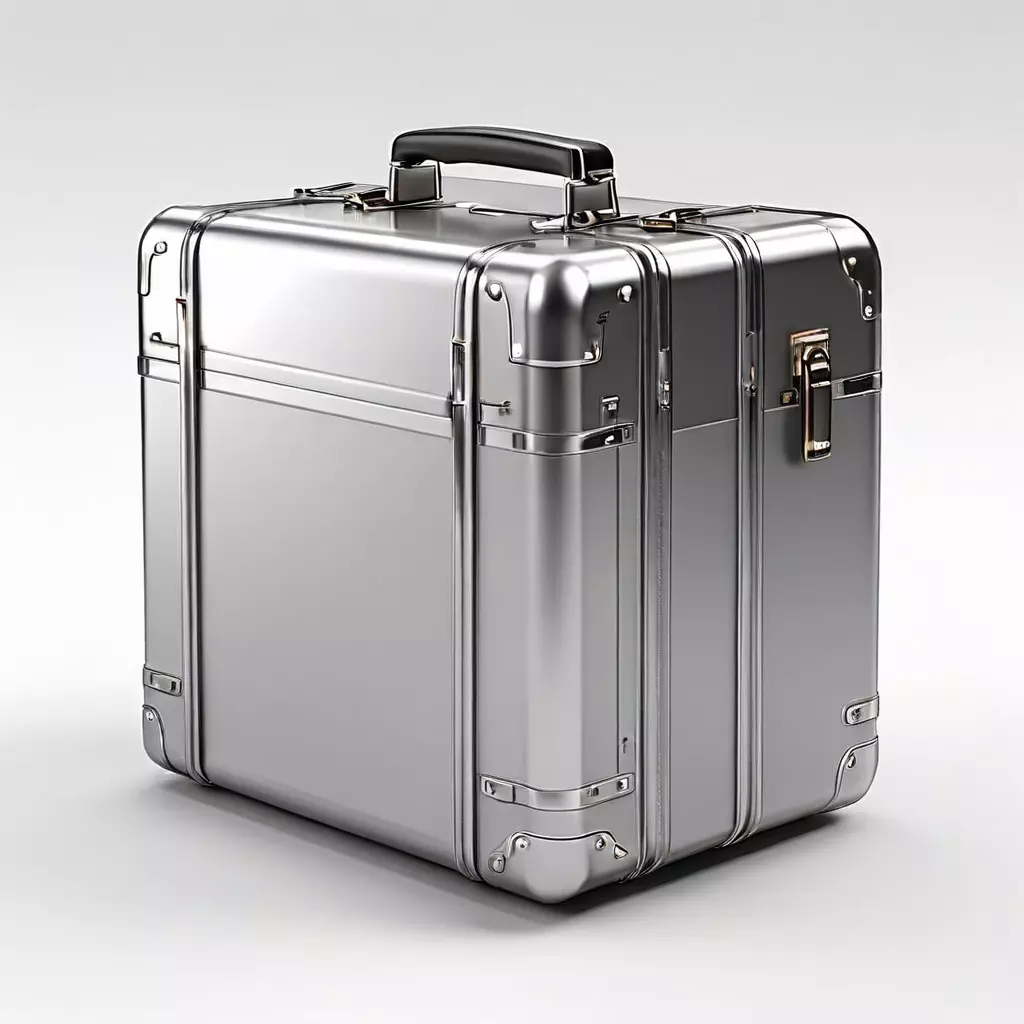 Realistic Metal Suitcase 3D Model Low-poly 3D model_0