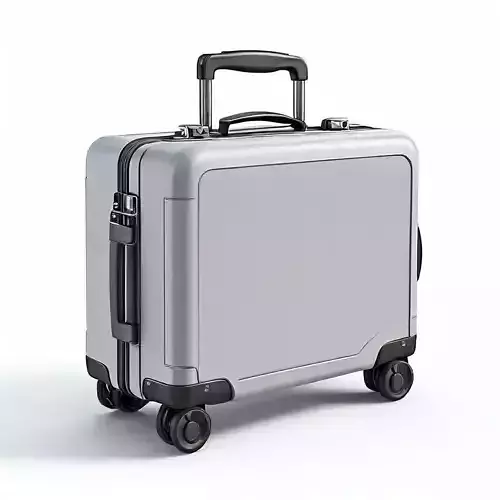 Realistic Rolling Suitcase 3D Model