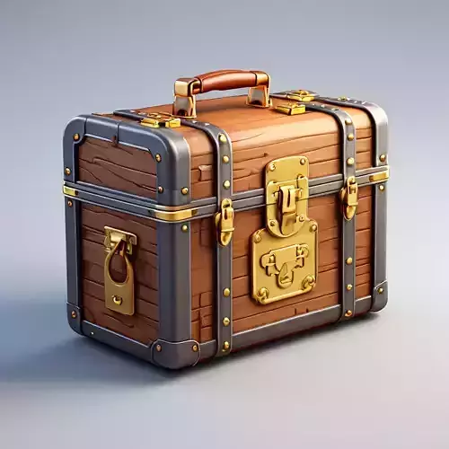 Stylized Wooden Treasure Chest