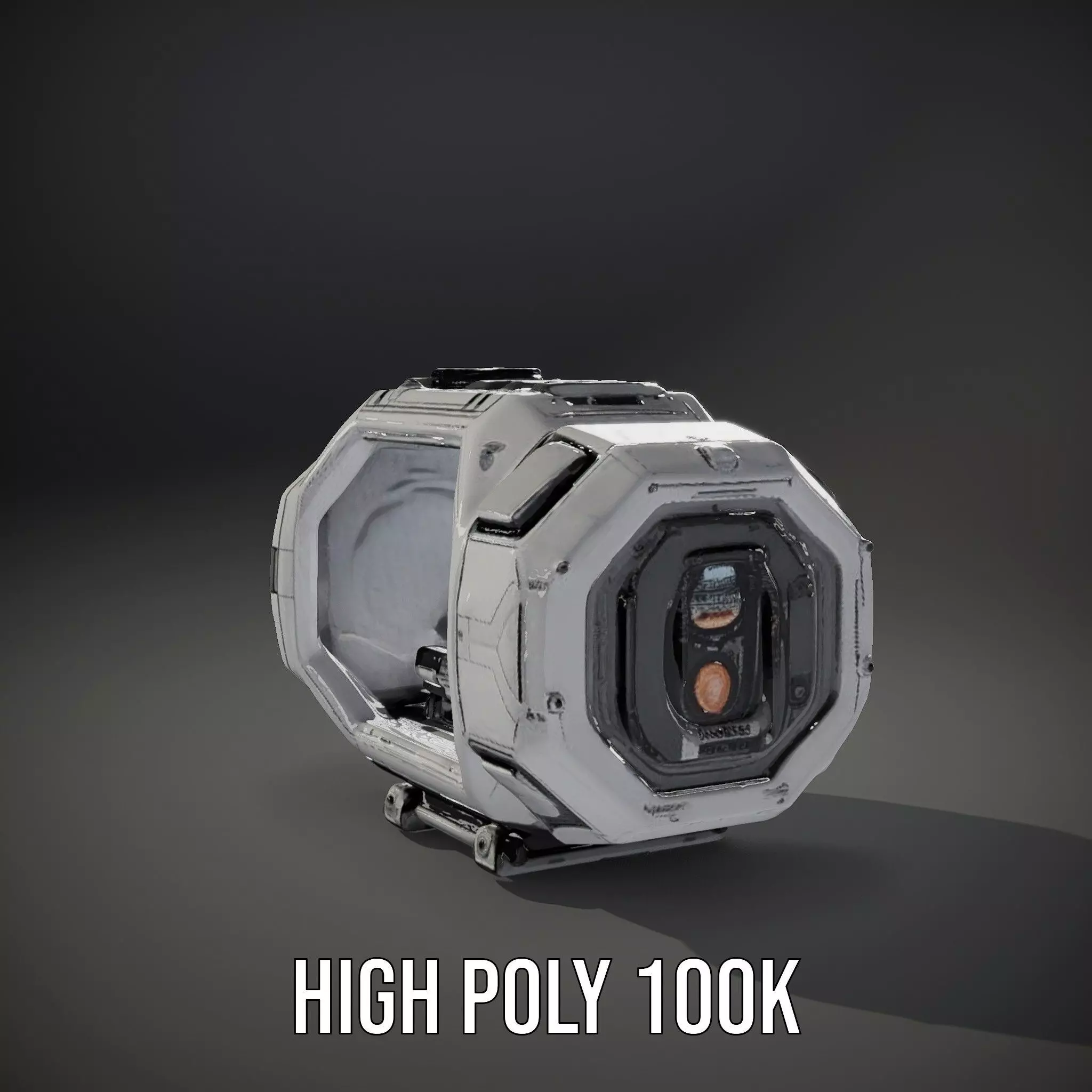 Futuristic Space Pod Interior Model Pack Low-poly 3D model_27