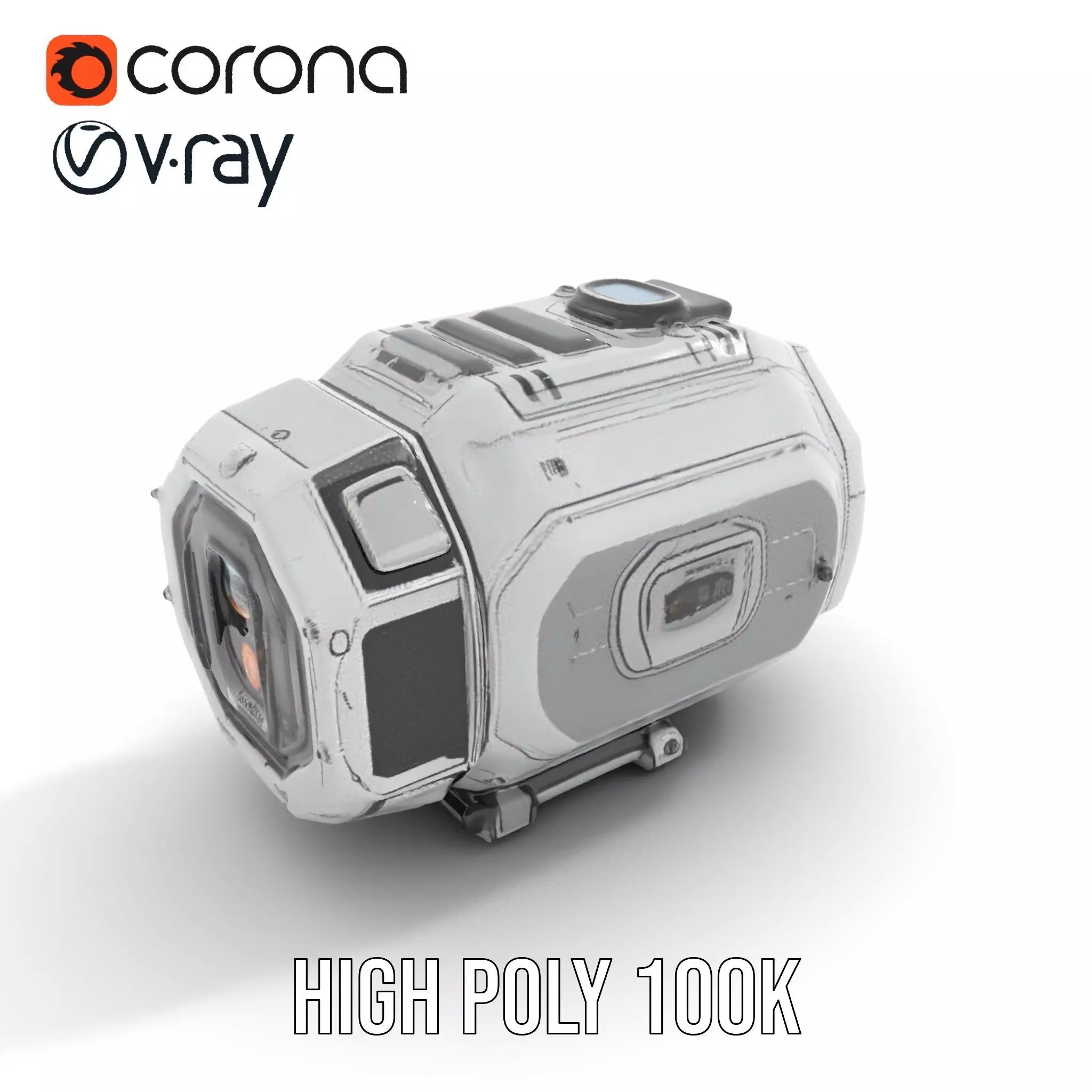 Futuristic Space Pod Interior Model Pack Low-poly 3D model_10