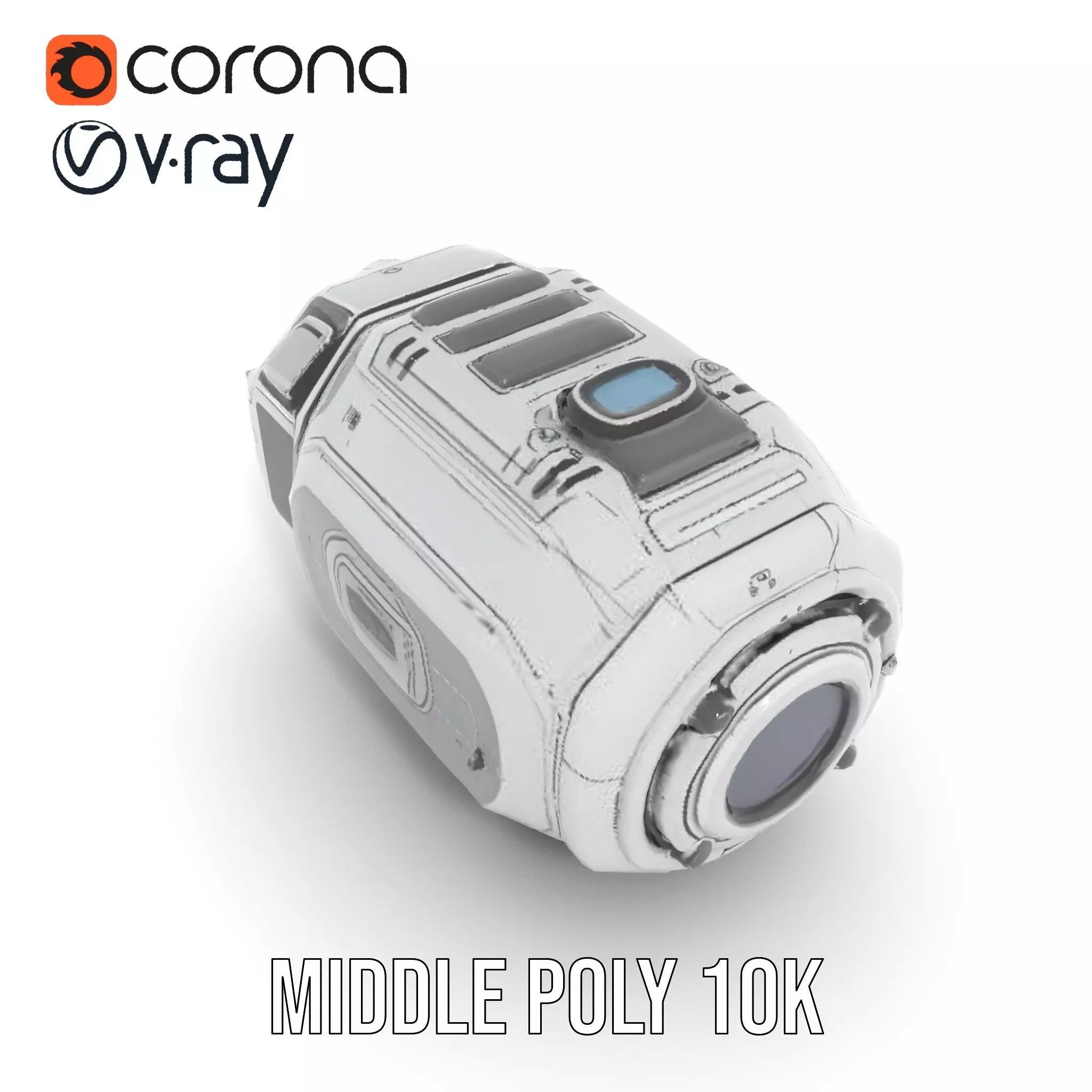 Futuristic Space Pod Interior Model Pack Low-poly 3D model_11