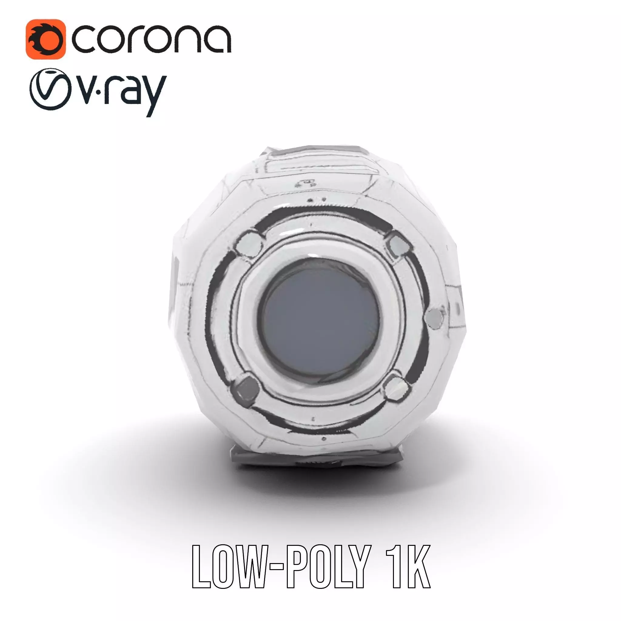 Futuristic Space Pod Interior Model Pack Low-poly 3D model_15