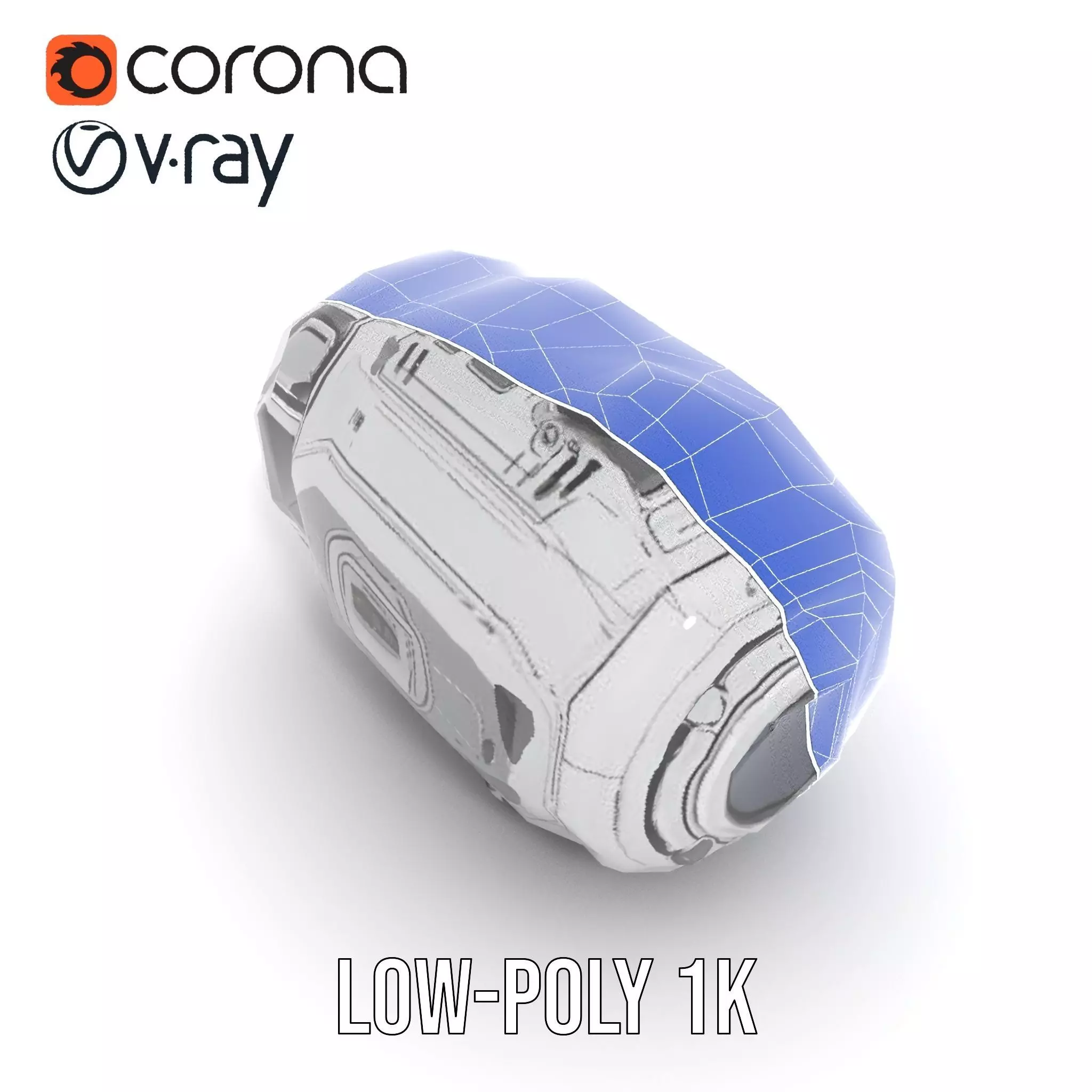 Futuristic Space Pod Interior Model Pack Low-poly 3D model_29