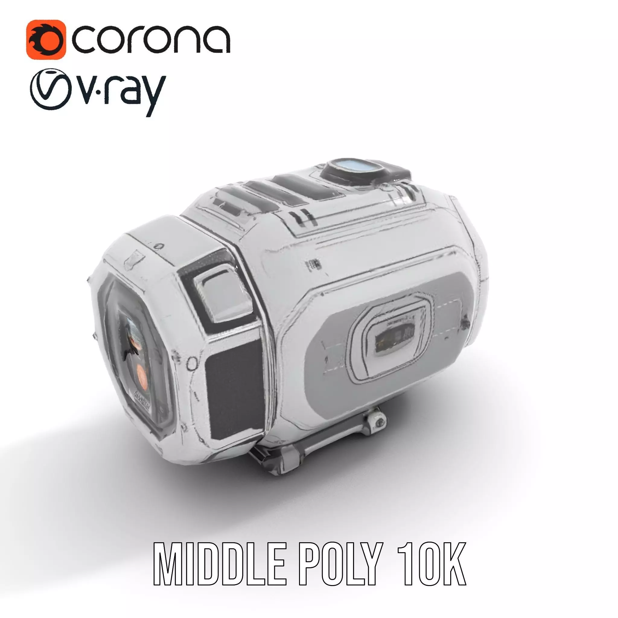 Futuristic Space Pod Interior Model Pack Low-poly 3D model_6