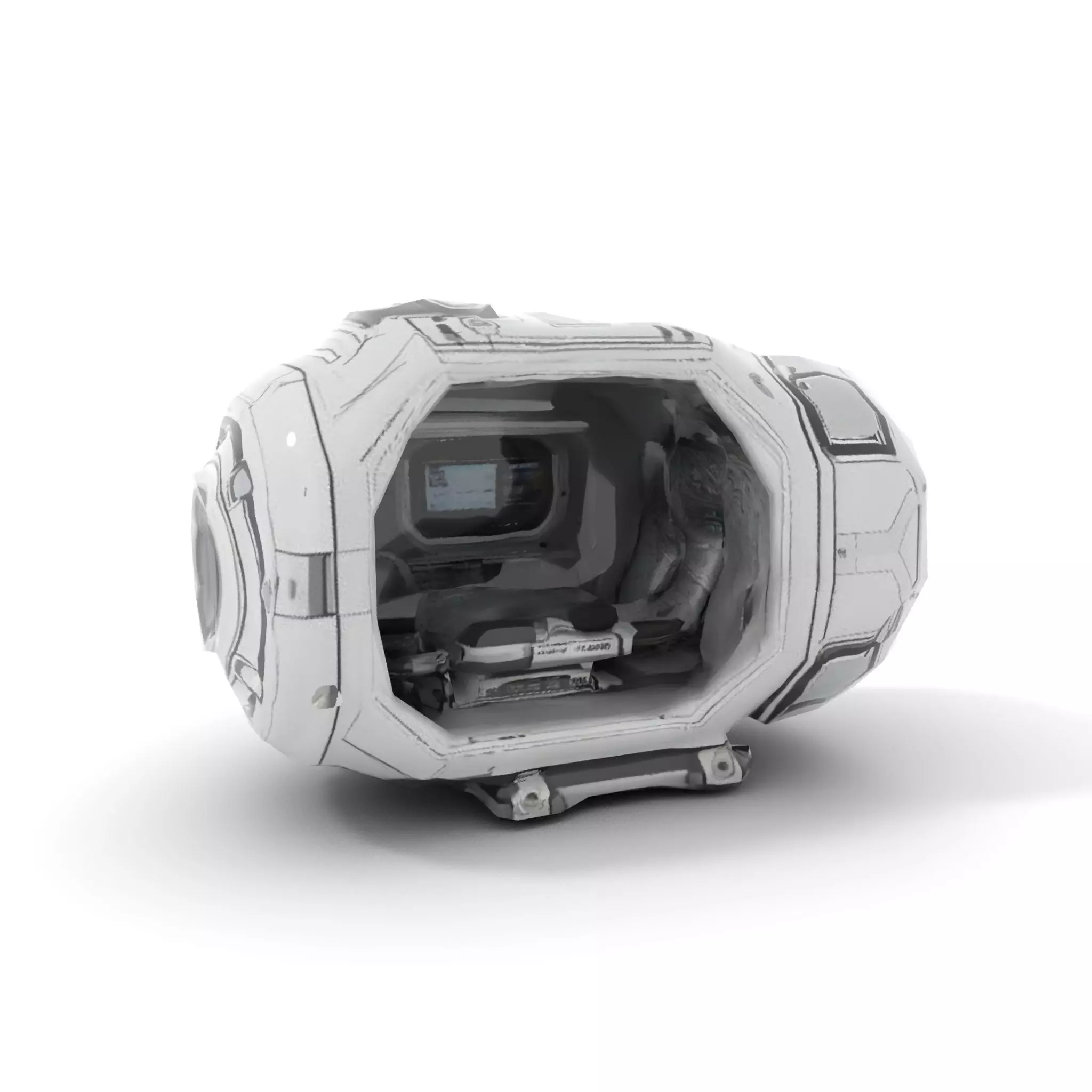 Futuristic Space Pod Interior Model Pack Low-poly 3D model_12