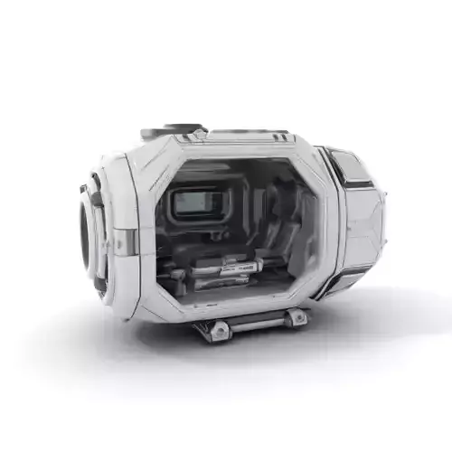 Futuristic Space Pod Interior Model Pack Low-poly 3D model