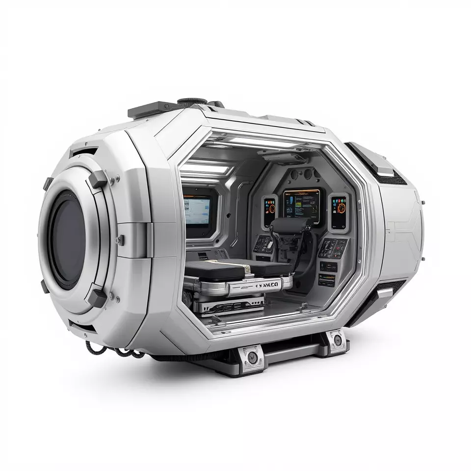 Futuristic Space Pod Interior Model Pack Low-poly 3D model_3