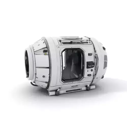 Futuristic Space Capsule Model Pack Low-poly 3D model