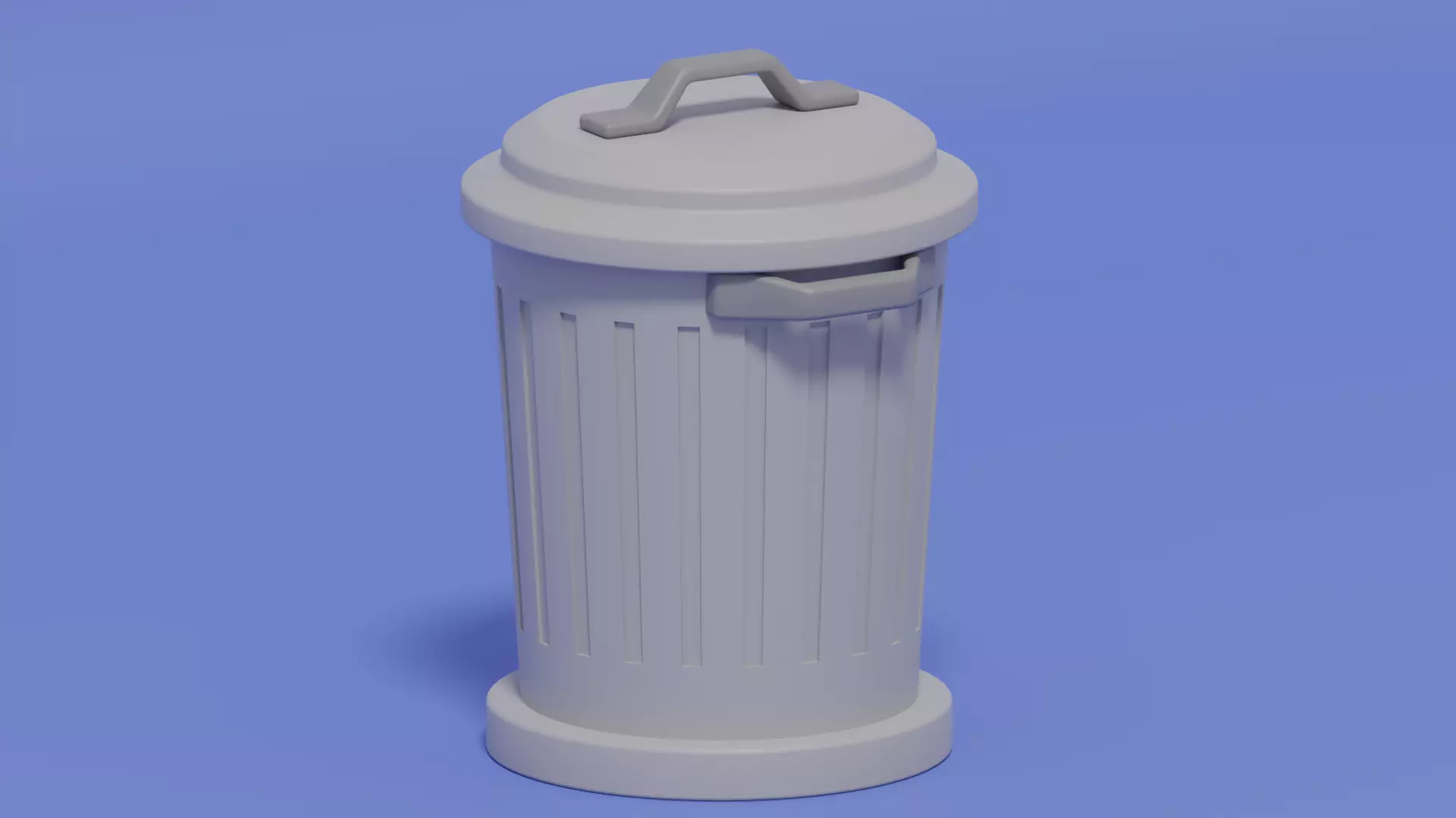 Cartoon Trash Can 3D model_4