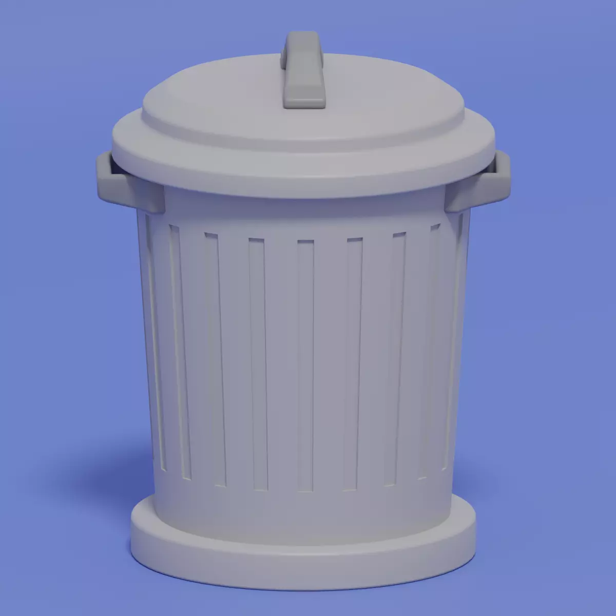 Cartoon Trash Can 3D model_5