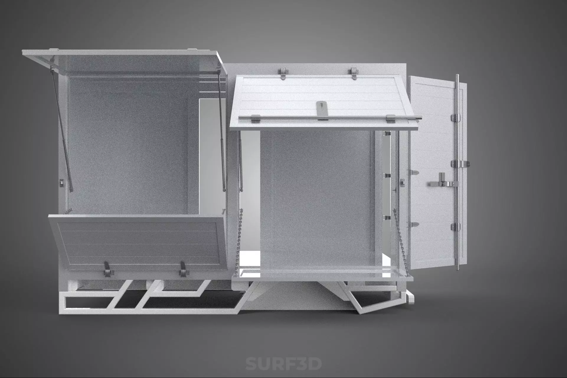 SLIDE PANEL GATE LOADER DROP SLIDING SIDE DOOR BOX TRUCK PICKUP 3D model_25