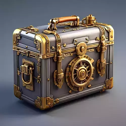 Steampunk Treasure Chest 3D Model