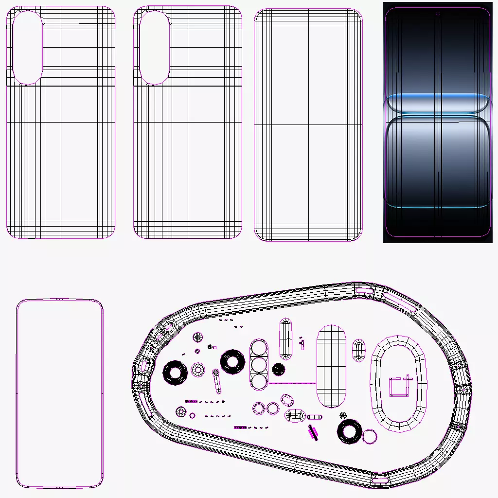 OnePlus Nord 5 Dry Ice Low-poly 3D model_12