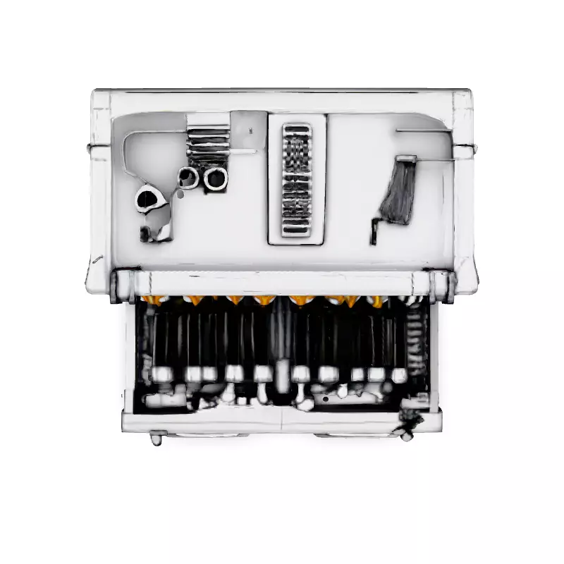 SciFi Storage Container with Drawers Low-poly 3D model_7