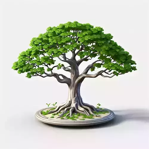 Stylized Bonsai Tree 3D Model