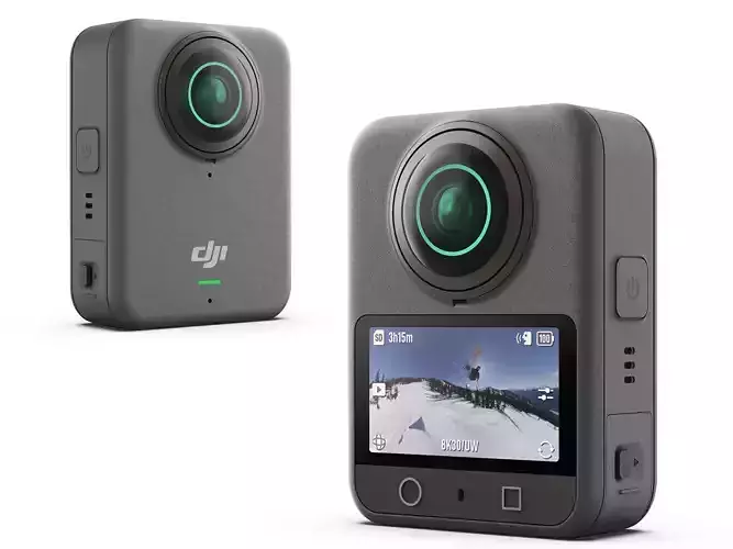 DJI OSMO 360 with Selfie Stick 3D model