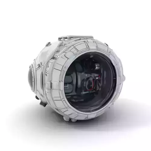 Futuristic Space Capsule Model Pack Low-poly 3D model