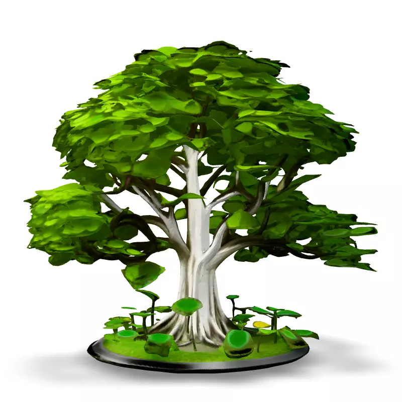 Stylized Bonsai Tree 3D Model Low-poly 3D model_6
