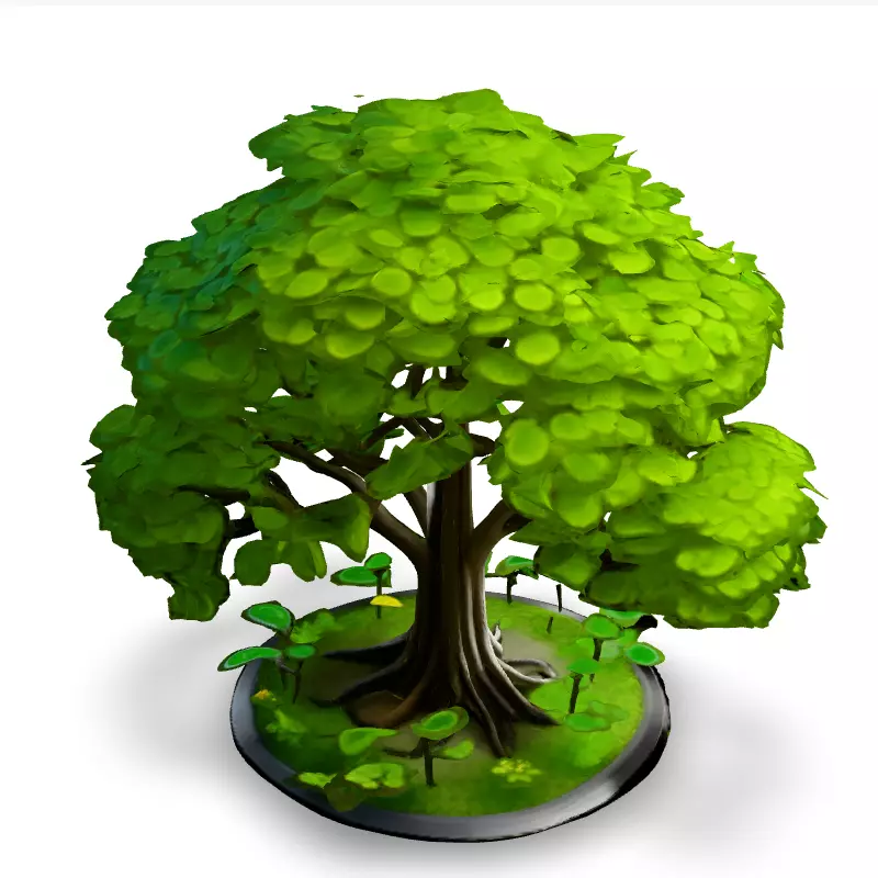 Stylized Bonsai Tree 3D Model Low-poly 3D model_1
