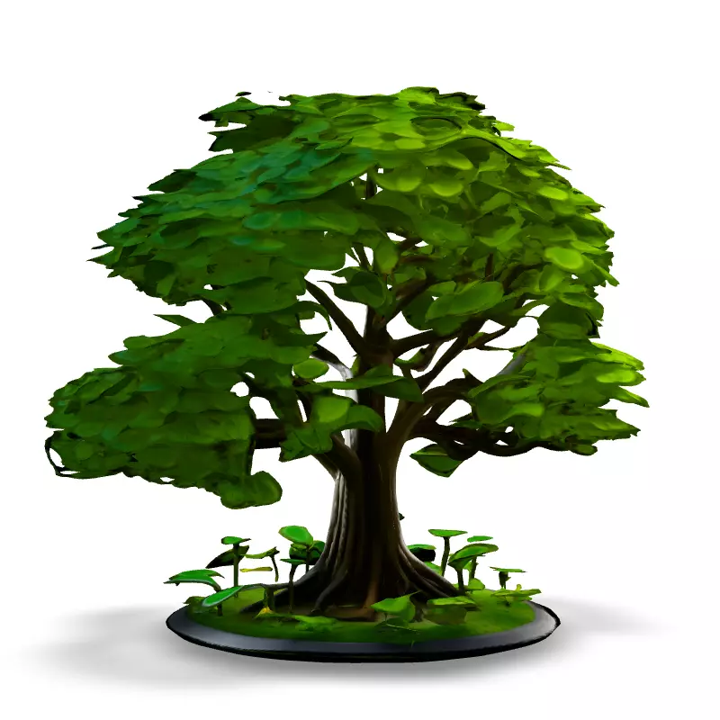 Stylized Bonsai Tree 3D Model Low-poly 3D model_3
